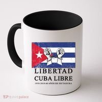 Libertad Cuba Libre Bandera Cubana Liberated De Cuba Coffee Mug thumb 0
