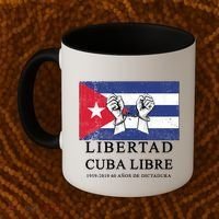 Libertad Cuba Libre Bandera Cubana Liberated De Cuba Coffee Mug thumb 2