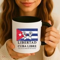 Libertad Cuba Libre Bandera Cubana Liberated De Cuba Coffee Mug thumb 3
