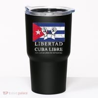 Libertad Cuba Libre Bandera Cubana Liberated De Cuba Tumbler thumb 0