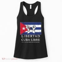 Libertad Cuba Libre Bandera Cubana Liberated De Cuba Women's Tank Top thumb 0