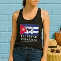Libertad Cuba Libre Bandera Cubana Liberated De Cuba Women's Tank Top thumb 2