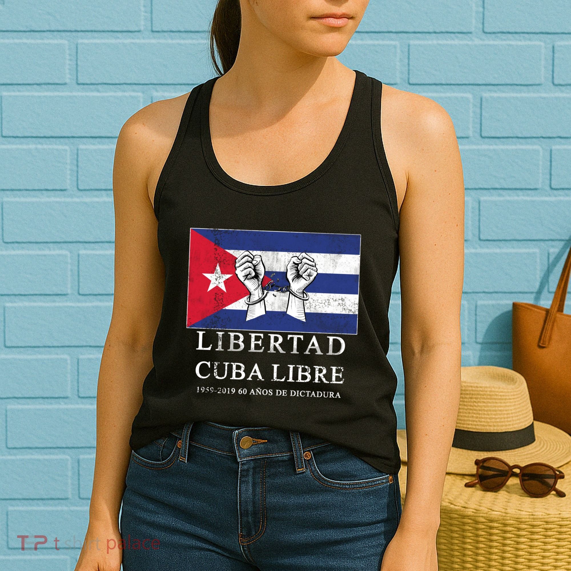 Libertad Cuba Libre Bandera Cubana Liberated De Cuba Women's Tank Top