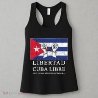 Libertad Cuba Libre Bandera Cubana Liberated De Cuba Women's Tank Top thumb 3