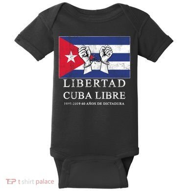 Libertad Cuba Libre Bandera Cubana Liberated De Cuba Baby Bodysuit