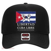 Libertad Cuba Libre Bandera Cubana Liberated De Cuba Hat thumb 0