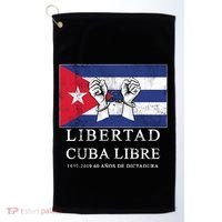 Libertad Cuba Libre Bandera Cubana Liberated De Cuba Golf Towel thumb 0