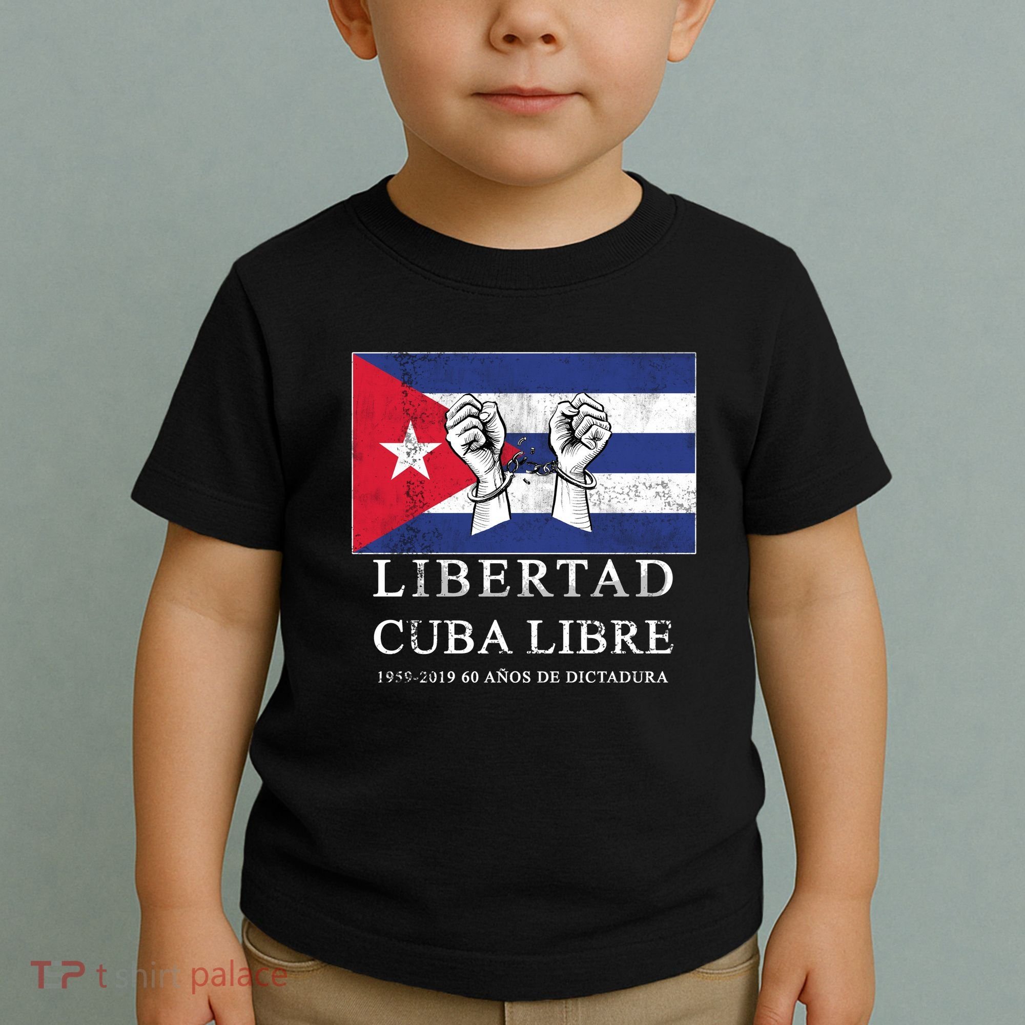 Libertad Cuba Libre Bandera Cubana Liberated De Cuba Toddler T-Shirt
