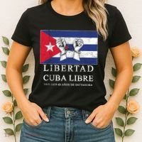 Libertad Cuba Libre Bandera Cubana Liberated De Cuba Women's T-Shirt thumb 2