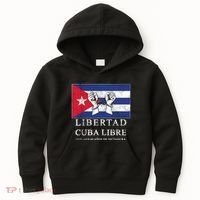 Libertad Cuba Libre Bandera Cubana Liberated De Cuba Kids Hoodie thumb 0