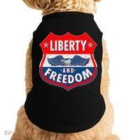 Liberty And Freedom US Eagle Road Sign Doggie Tank thumb 0