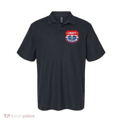 Liberty And Freedom US Eagle Road Sign Polo