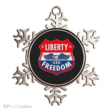 Liberty And Freedom US Eagle Road Sign Ornament