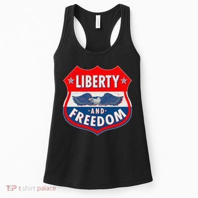 Liberty And Freedom US Eagle Road Sign Women's Tank Top