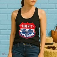 Liberty And Freedom US Eagle Road Sign Women's Tank Top thumb 2