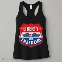 Liberty And Freedom US Eagle Road Sign Women's Tank Top thumb 3