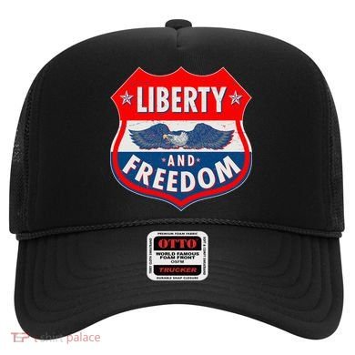 Liberty And Freedom US Eagle Road Sign Hat