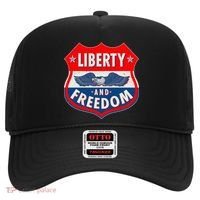 Liberty And Freedom US Eagle Road Sign Hat thumb 0