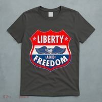 Liberty And Freedom US Eagle Road Sign T-Shirt thumb 5