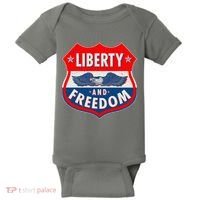 Liberty And Freedom US Eagle Road Sign Baby Bodysuit thumb 0