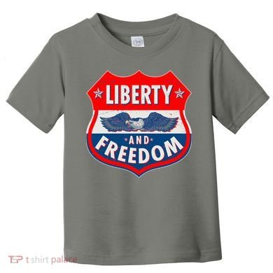 Liberty And Freedom US Eagle Road Sign Toddler T-Shirt