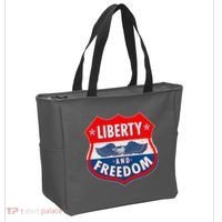 Liberty And Freedom US Eagle Road Sign Tote Bag thumb 2