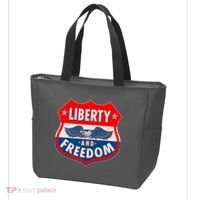 Liberty And Freedom US Eagle Road Sign Tote Bag thumb 3