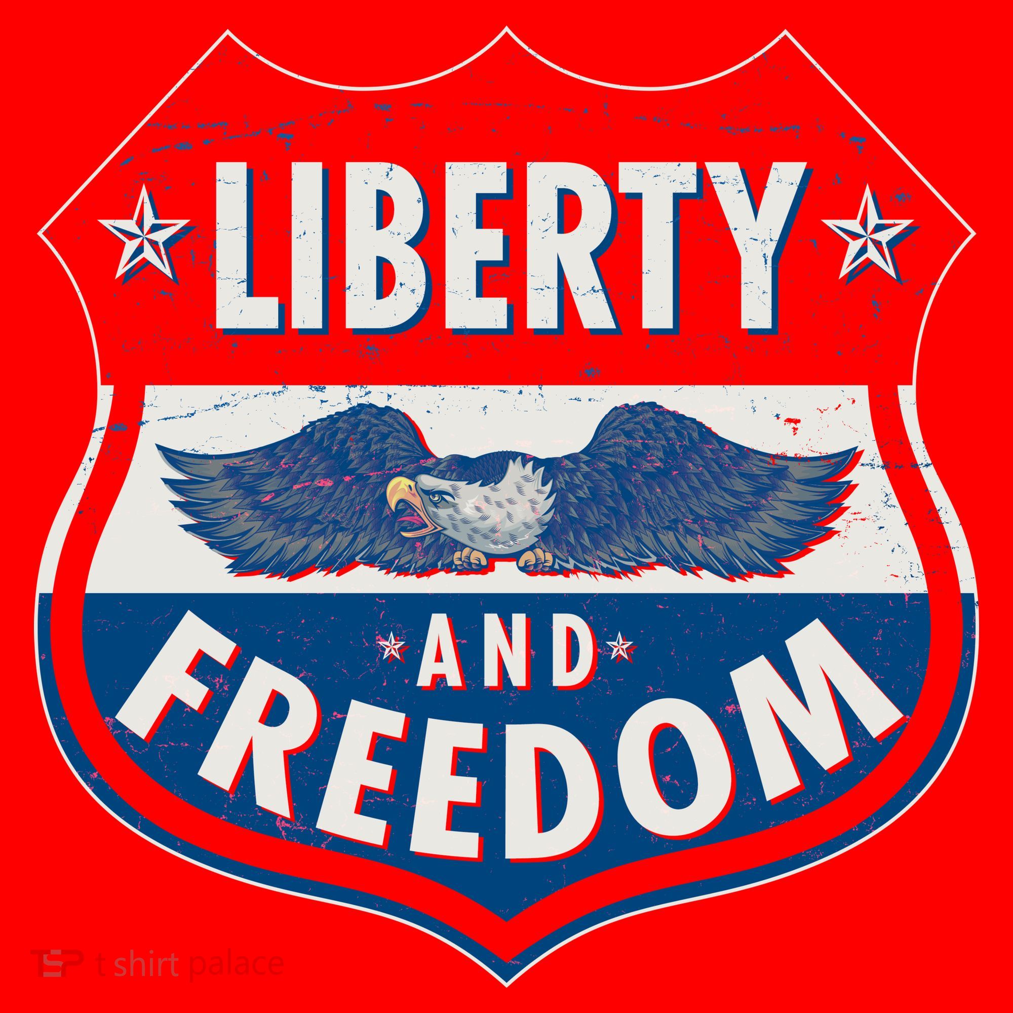 Liberty And Freedom US Eagle Road Sign Santa Hat