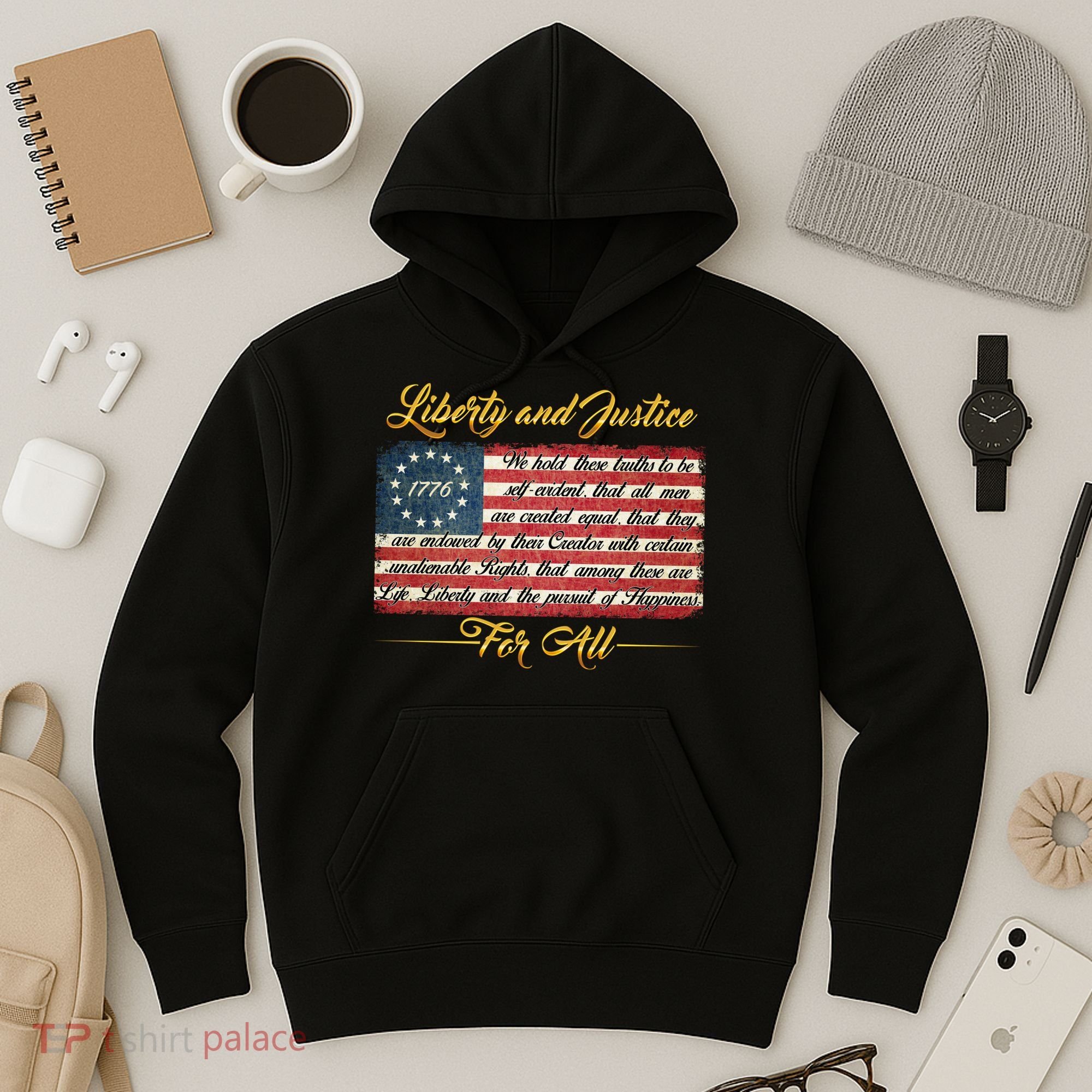 Liberty And Justice For All The Declaration of Independence Hoodie