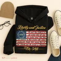 Liberty And Justice For All The Declaration of Independence Hoodie thumb 4