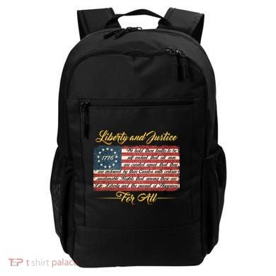 Liberty And Justice For All The Declaration of Independence Backpack