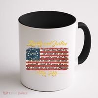 Liberty And Justice For All The Declaration of Independence Coffee Mug thumb 1
