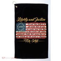 Liberty And Justice For All The Declaration of Independence Golf Towel thumb 0