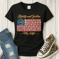 Liberty And Justice For All The Declaration of Independence Women's T-Shirt thumb 3