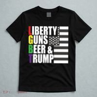 Liberty Guns Beer Trump LGBT Flag T-Shirt thumb 5