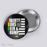 Liberty Guns Beer Trump LGBT Flag Button thumb 0