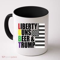 Liberty Guns Beer Trump LGBT Flag Coffee Mug thumb 0