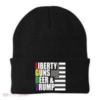 Liberty Guns Beer Trump LGBT Flag Beanie thumb 0