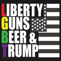 Liberty Guns Beer Trump LGBT Flag Women's Tank Top thumb 5