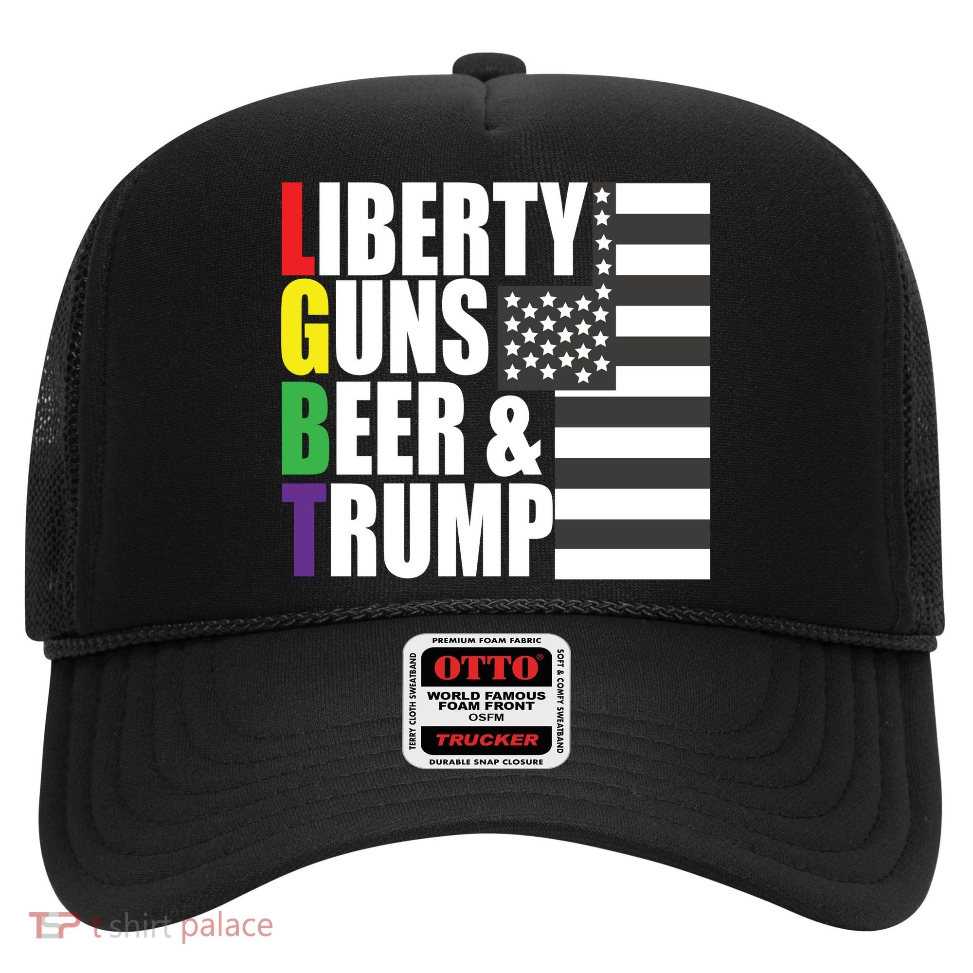 Liberty Guns Beer Trump LGBT Flag Hat
