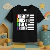 Liberty Guns Beer Trump LGBT Flag Toddler T-Shirt thumb 3