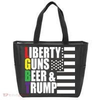 Liberty Guns Beer Trump LGBT Flag Tote Bag thumb 0