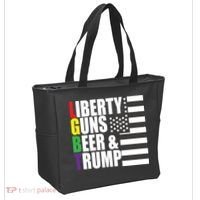 Liberty Guns Beer Trump LGBT Flag Tote Bag thumb 2
