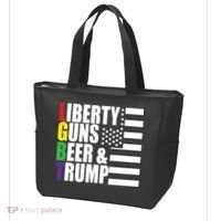 Liberty Guns Beer Trump LGBT Flag Tote Bag thumb 3