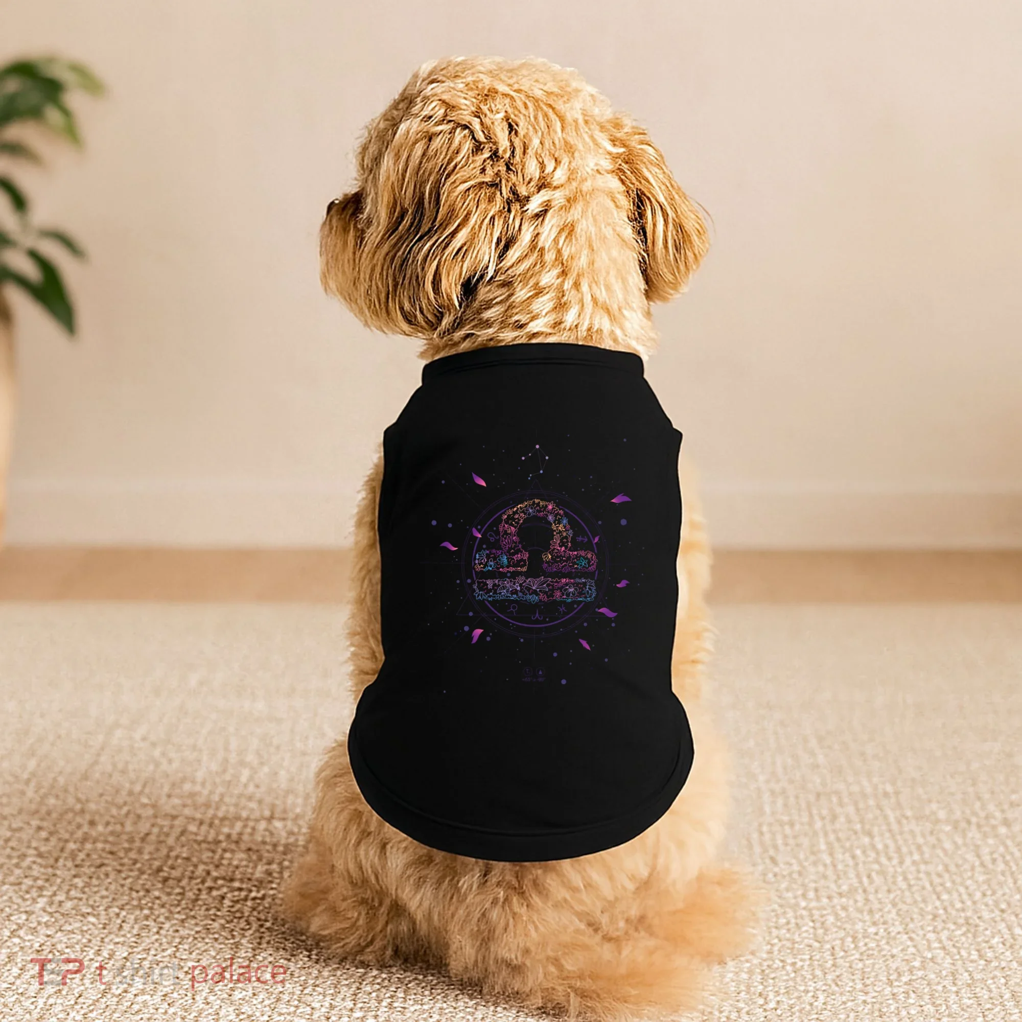 Libra Floral Zodiac Doggie Tank