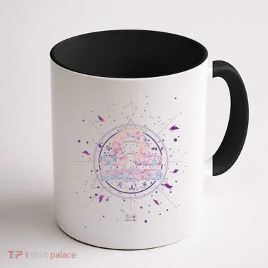 Libra Floral Zodiac Coffee Mug back