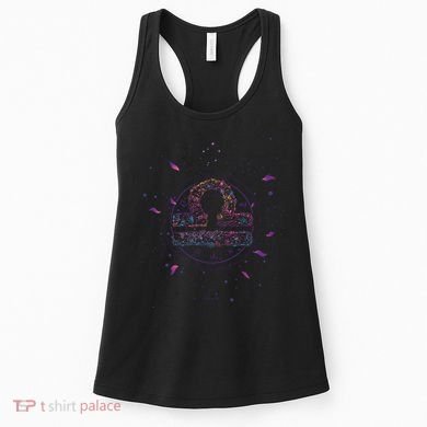 Libra Floral Zodiac Women's Tank Top