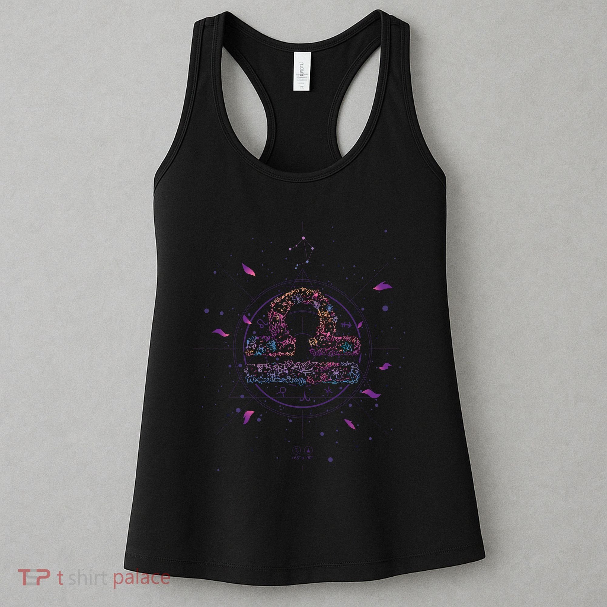 Libra Floral Zodiac Women's Tank Top