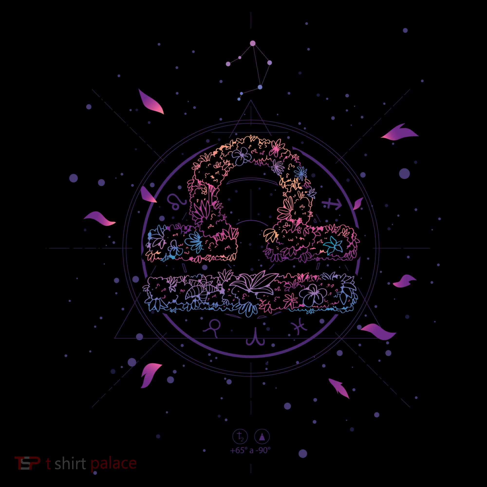 Libra Floral Zodiac Women's Tank Top