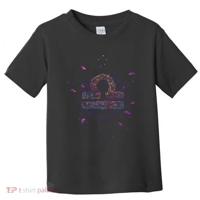 Libra Floral Zodiac Toddler T-Shirt